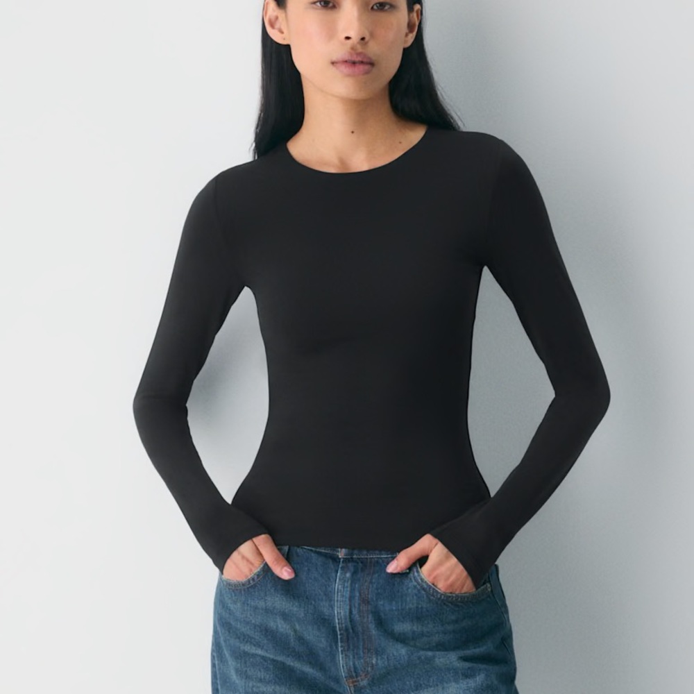 Contour CONTOUR crew hip long sleeve, M, black